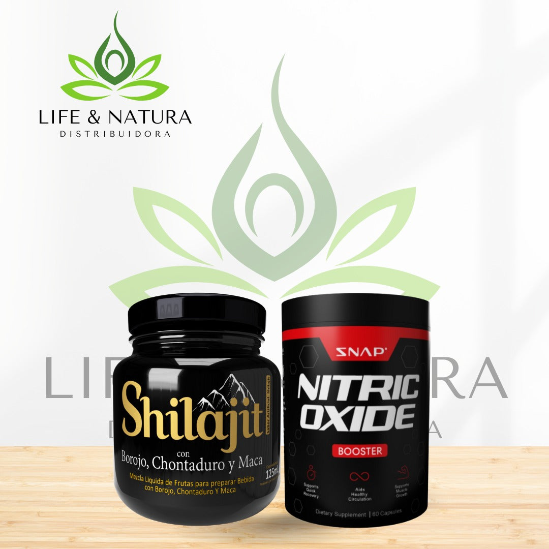 “Combo Shilajit + Óxido Nítrico | Energía, Vitalidad y Rendimiento”