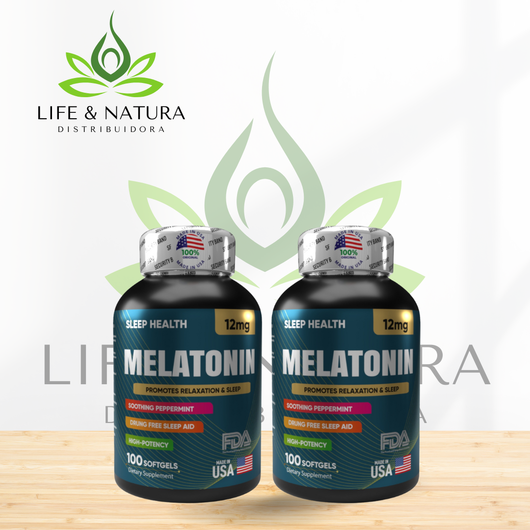 Pack Melatonina Natural 2x100 Softgels – Sueño Profundo y Reparador